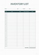 Sample Inventory List Template in Microsoft Word | Template.net