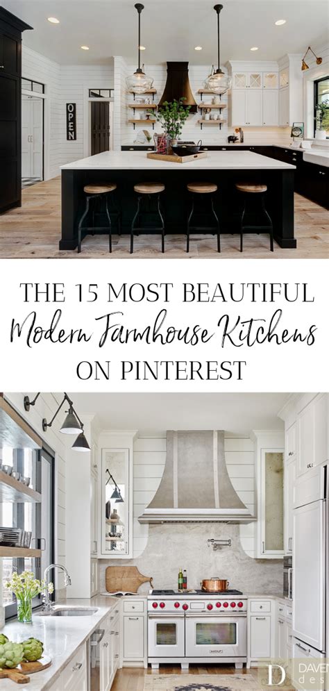 The 15 Most Beautiful Modern Farmhouse Kitchens On Pinterest