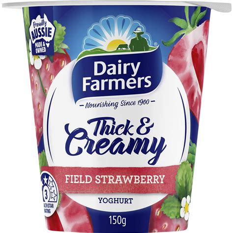 Dairy Farmers Thick And Creamy Strawberry Yoghurt 150g Woolworths