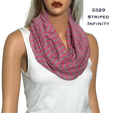 Wholesale3788 Modern Chevron Infinity Scarf 03 Coral Hot Pink Multi 3788