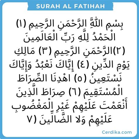 Ini Bacaan Surah Al Fatihah Lengkap Tulisan Arab Lati Vrogue Co