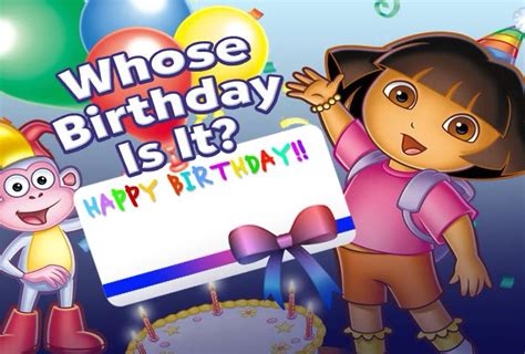 Dora Whose Birthday Is It Photo Personalized DVD MP3 Video Video