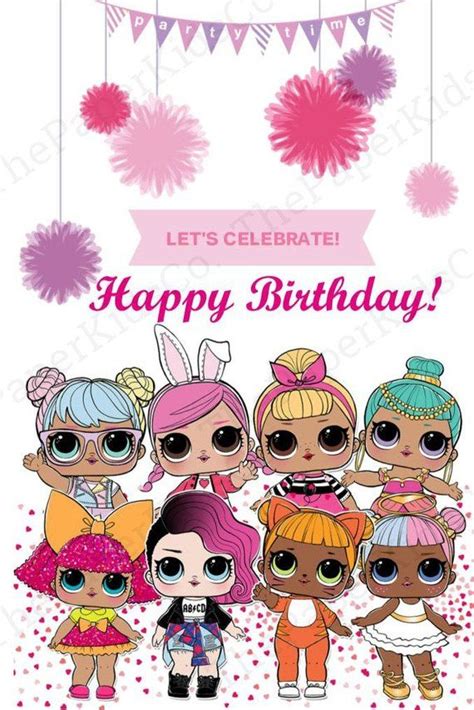 Lol Surprise Dolls Custom Made Birthday Card For Her Etsy Lol