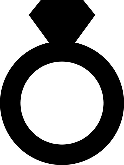 Free tree rings vector illustration. Diamond Engagement Ring Silhouette Svg Png Icon Free ...