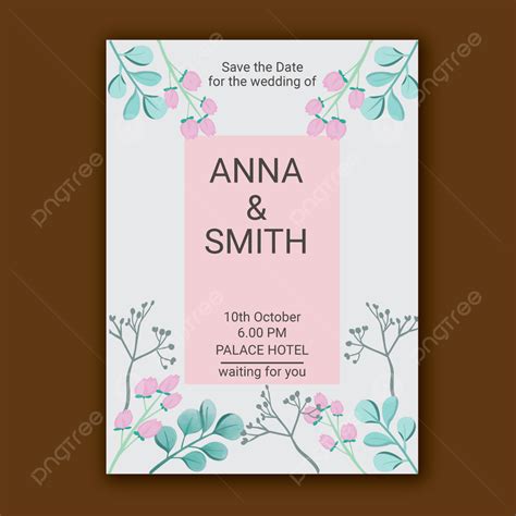 Simple Wedding Invitation Card Design Template Download On Pngtree