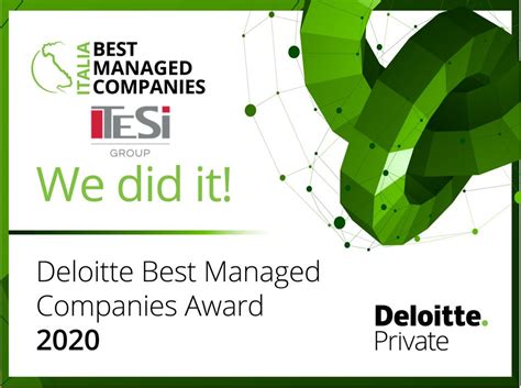 Deloitte Best Managed Companies Award 2020 Tesi Informatica Per La