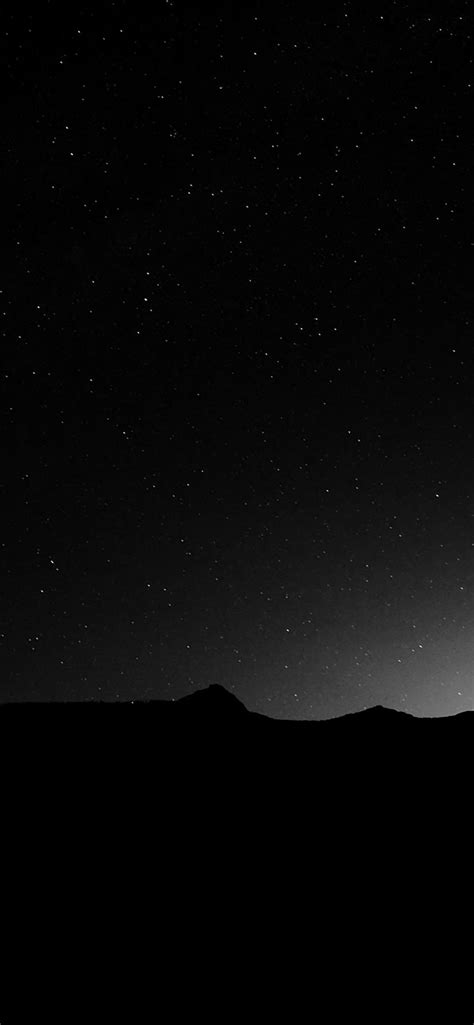 Dark Night Sky Silent Wide Mountain Star Shining Iphone Wallpapers Free