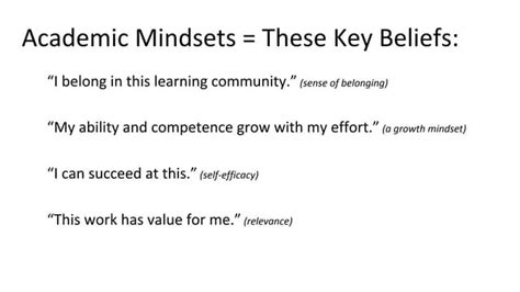 What Are Academic Mindsets Ppt