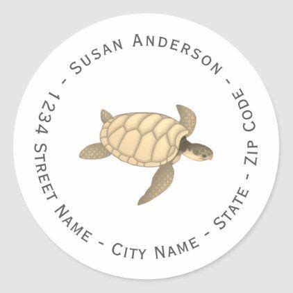 Sea Turtle Return Address Label Zazzle Return Address Labels