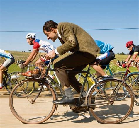 Rowan Atkinson As Mr Bean Mr Bean Urban Bike Atkinson Rowan Bike Ride Cycling The