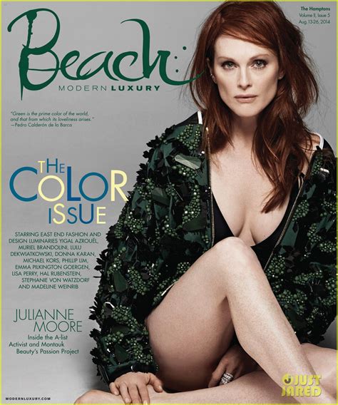 Julianne Moore Shows Lots Of Leg Cleavage For Beach Magazine Photo