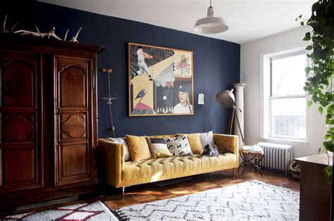 Creating A Serene Space Neutral Living Room With Navy Accents