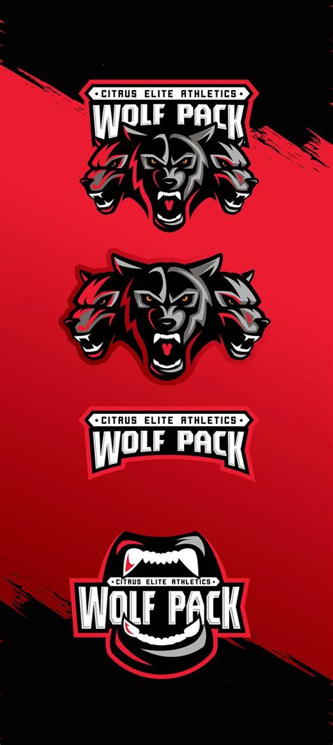 Wolf Pack Logo For Sports Training Center In Us On Behance Wolf Pack