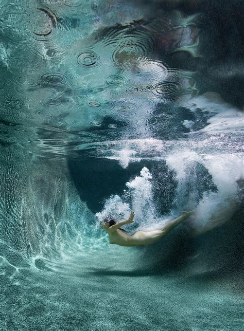 Nude Female Diving Underwater Photograph By Ed Freeman