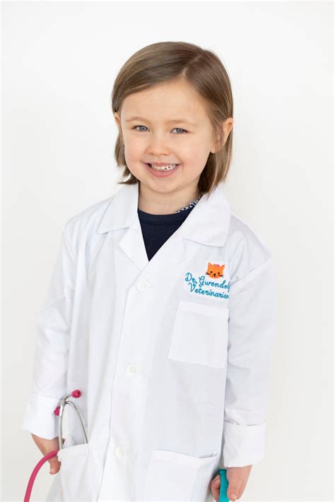 Embroidered Personalized Kids Lab Coat Kids Doctors Coat Etsy