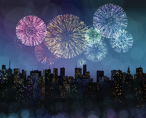 Fireworks Over The City Digital Art By Magnilion Fine Art America