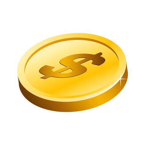 Onlinelabels Clip Art Gold Dollar Coin