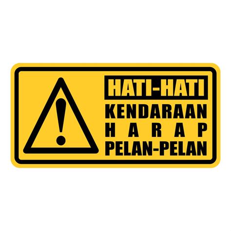Jual Rambu Sign Hati Hati Kendaraan Harap Pelan 40cm X 20cm Plat Alumunium Shopee Indonesia