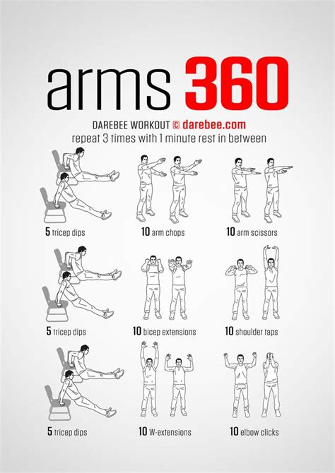 Arms 360 Workout Upper Body Proportional Strength From Darebee Abs