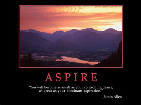 Motivational Wallpaper On Aspiration You Will Become As Small As Your