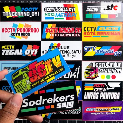 Jual Isi 20 Stiker Sticker Cctv Truk Indonesia Paket Termurah