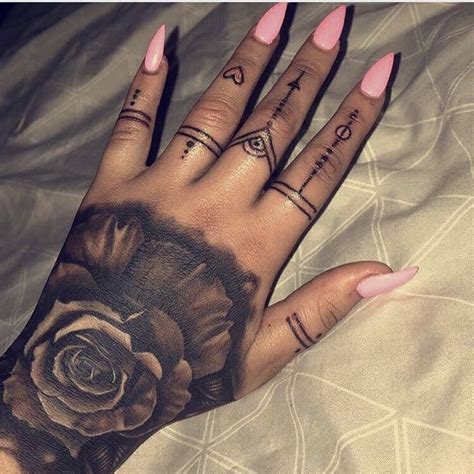 And getting a rose tattoo done on your wrist, makes the whole tattoo look beautiful with underlying emotions. Pin by 🌸 on nails | Hand tattoos, Tribal hand tattoos ...