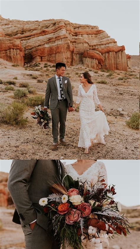 40 prettiest rehearsal dinner short wedding dresses. Red Rock Canyon Elopement | Red wedding, Red wedding ...