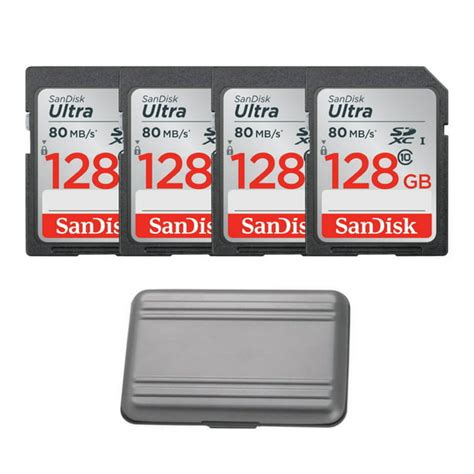 Sandisk 128gb Ultra Uhs I Class 10 Sdxc Memory Card Bundle With