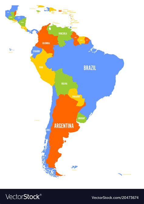 Political Map South America Royalty Free Vector Image