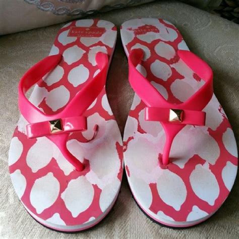 Kate Spade Neon Pink Flip Flops Size 9 10 Pink Flip Flops Neon Pink