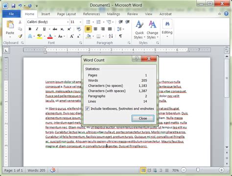 Als Tech Tips Tip How To Count Characters Using Microsoft Word 2010