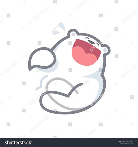 White Bear Cartoon Character Cute Isolated On Royalty Free Stock