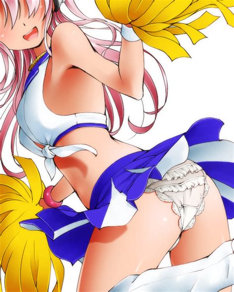 Dr Rex Super Sonico Nitroplus 1girl Cheerleader Faceless Faceless Female Frilled Panties
