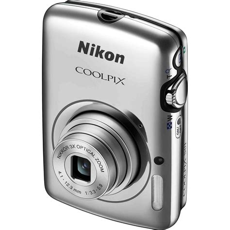 Nikon Coolpix S01 Digital Camera Silver 26347 Bandh Photo Video
