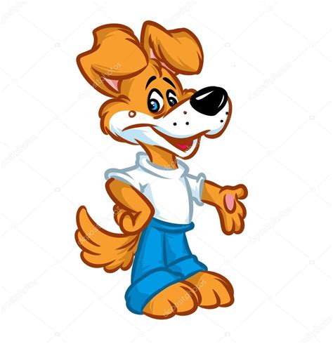 Dog Greeting Welcome Cartoon Stock Photo By ©efengai 105556902