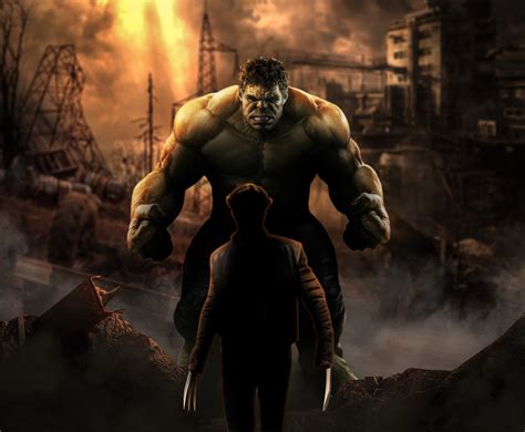 Hulk Vs Wolverine 4k Art Wallpaperhd Superheroes Wallpapers4k