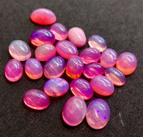 Pink Opal Opal Crystal Multi Fire Opal Natural Ethiopian Etsy