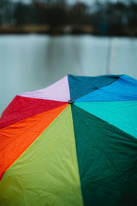 Umbrella Colorful Rain Drops Hd Phone Wallpaper Peakpx