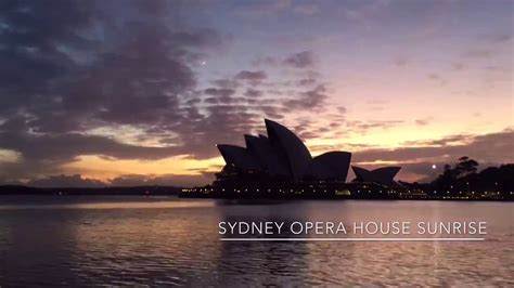 sunrise over sydney opera house youtube