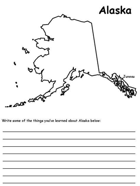 Map Of Alaska For Kids Map Vector