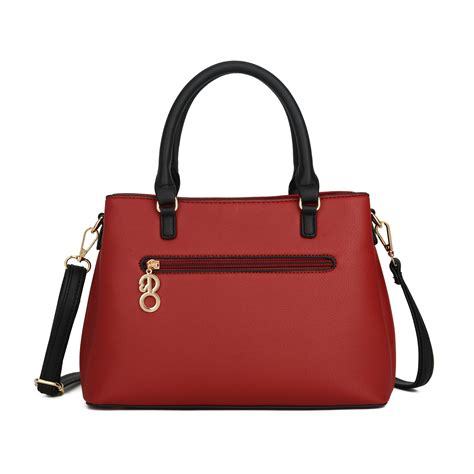 Solid Red Satchel Bag For Women E2o Fashion