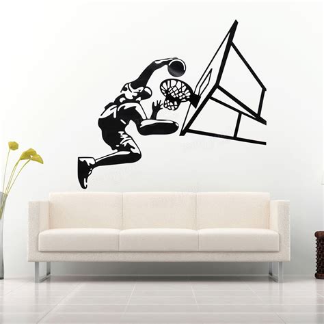 60x100cm Dunk Basketball Player Wall Sticker Removable Sports