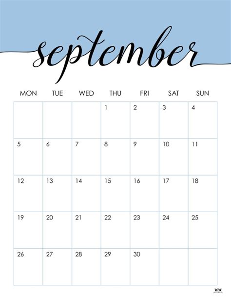 September 2022 Calendar Printable For Kids