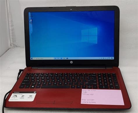 Red Hp 15 Af175nr 156 500gb Hdd Amd A6 6310 4gb Ram Touch No Battery