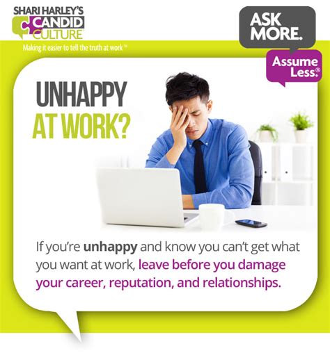 Unhappy At Work Know When To Go Shari Harley