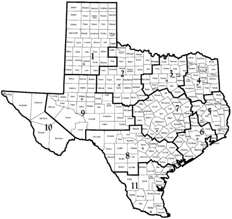 Dfps Map Of Dfps Regions Texas Dps Region Map
