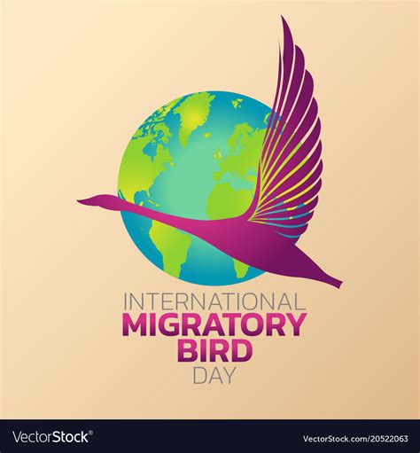 International Migratory Bird Day Logo Icon Design Vector Image