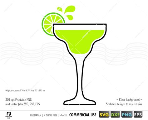 Margarita Svg Margarita Glass Svg Cocktail Sublimation Png Etsy