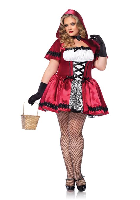 plus size women s gothic red riding hood costume