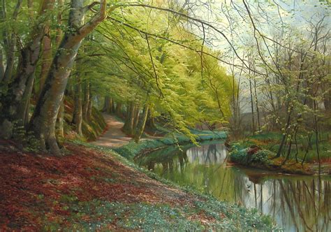 Realistic Landscape Oil Paintings By Peder Monsted Painting Art
